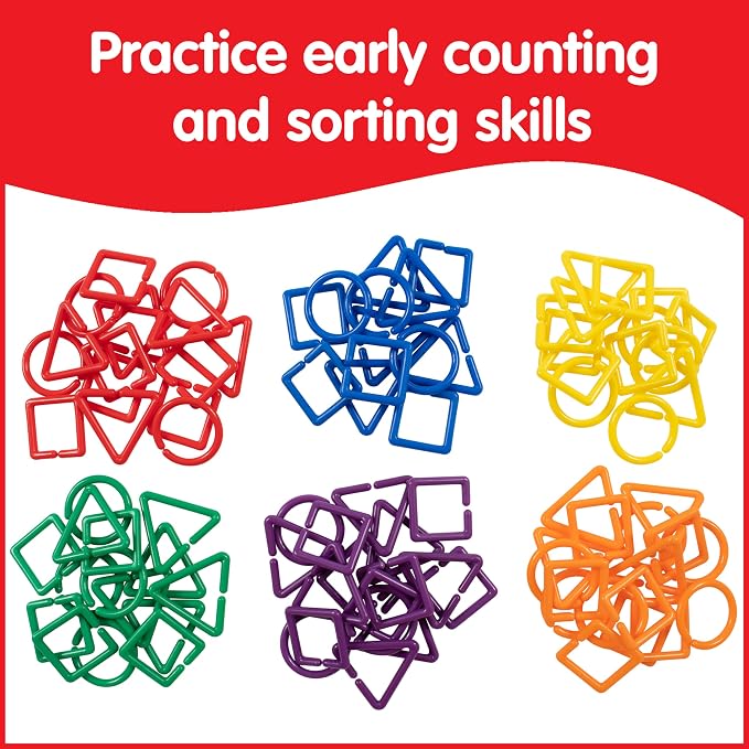 edxeducation Geo Links, Mini Jar, Set of 144, Linking Shapes, 6 Colors (Pack of 2) - Image 5