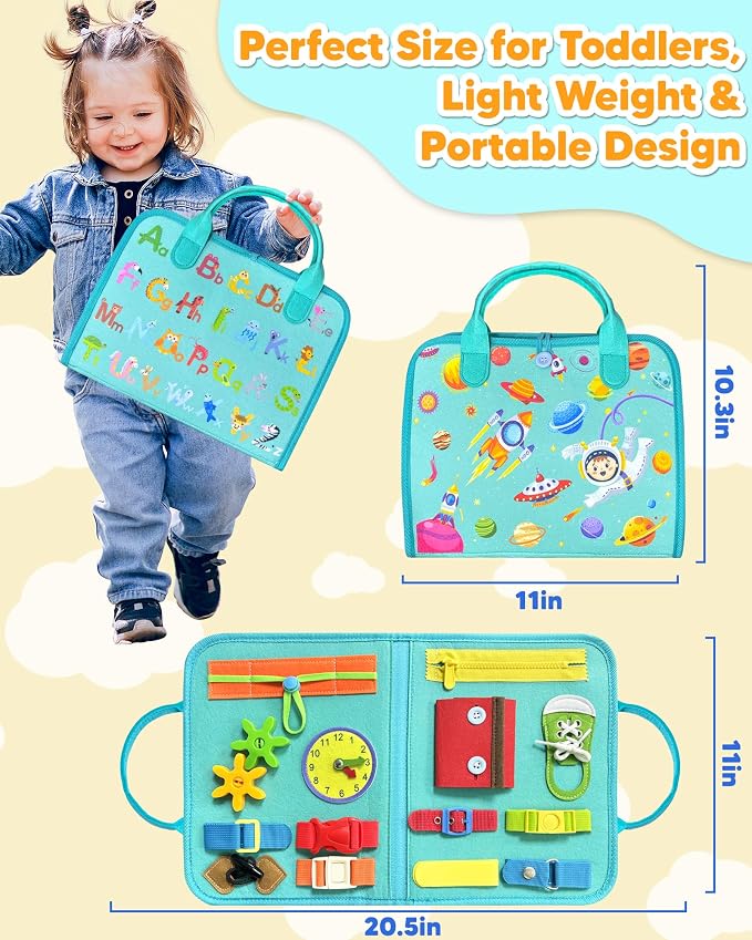 Exorany Busy Board Montessori Toys for Toddler Boy Girl Gifts Busy Book - Image 6