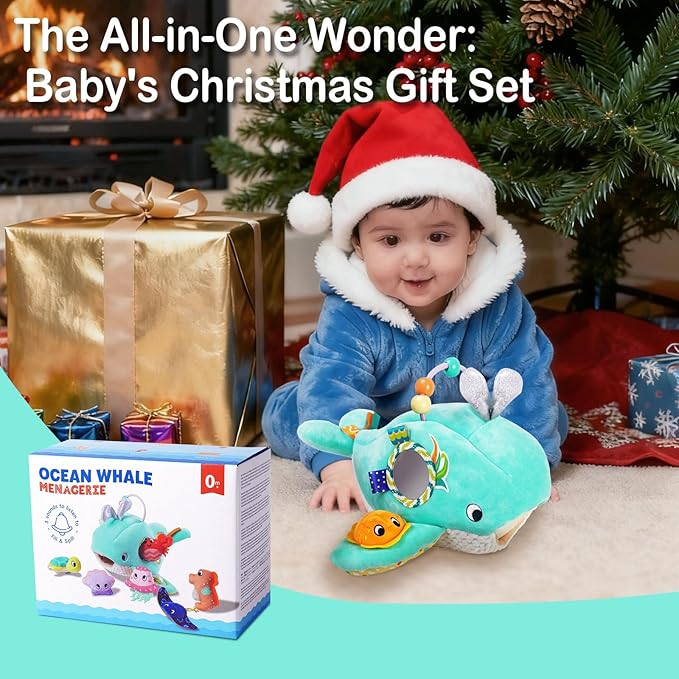 Richgv Baby Toys 6-12 Months,Stuffed Ocean Animals Montessori Toys for Babies Sensory Toys for Toddlers 1-2
