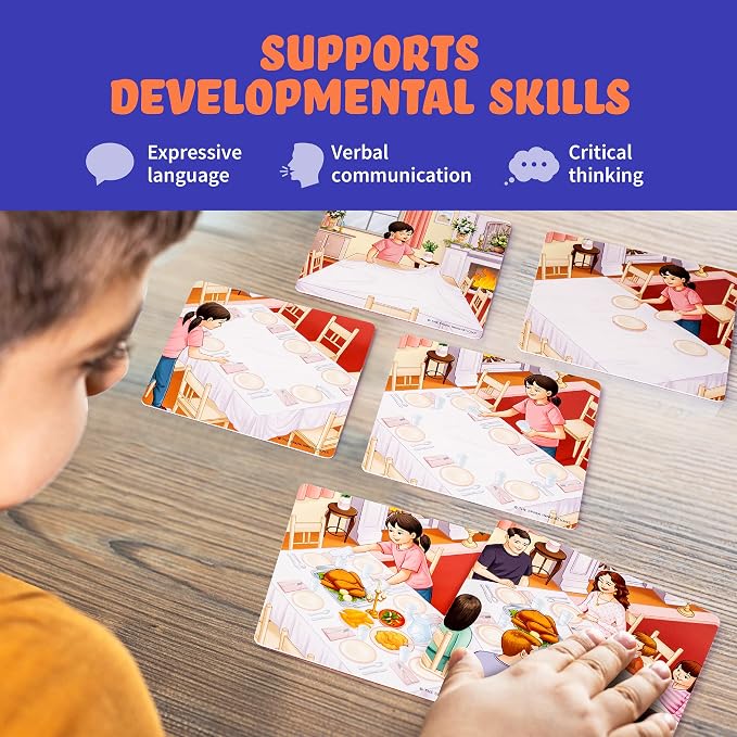 SPARK INNOVATIONS Holiday Tell A Story Cards, Sequencing Game, Speech Therapy Materials, Autism Game, ABA Therapy Materials, Social Skills Games, ESL, ELL - Image 5