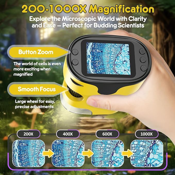Kids Digital Microscope Science Gift: Complete STEM Toy Kit for Ages 4-12 - Image 2