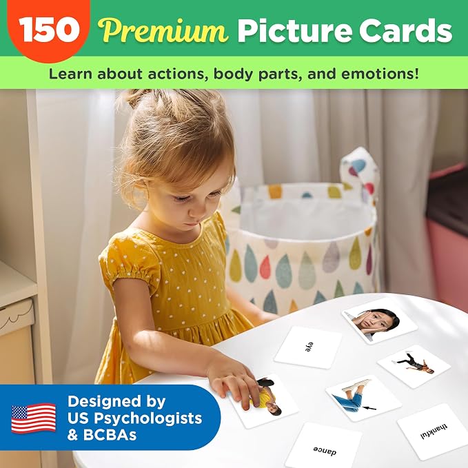 ThinkPsych Real People Picture Cards - 150 Body Parts, Emotions, and Verbs - Image 2