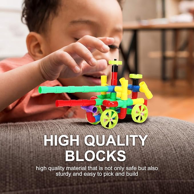 STEM Building Blocks Toy for Kids, Educational Toddlers Preschool Brain Toy Kit, Constructions Toys for 3 4 5 6 7 8 Years Age Boys and Girls–Creativity Kids Materials Toys - Image 3