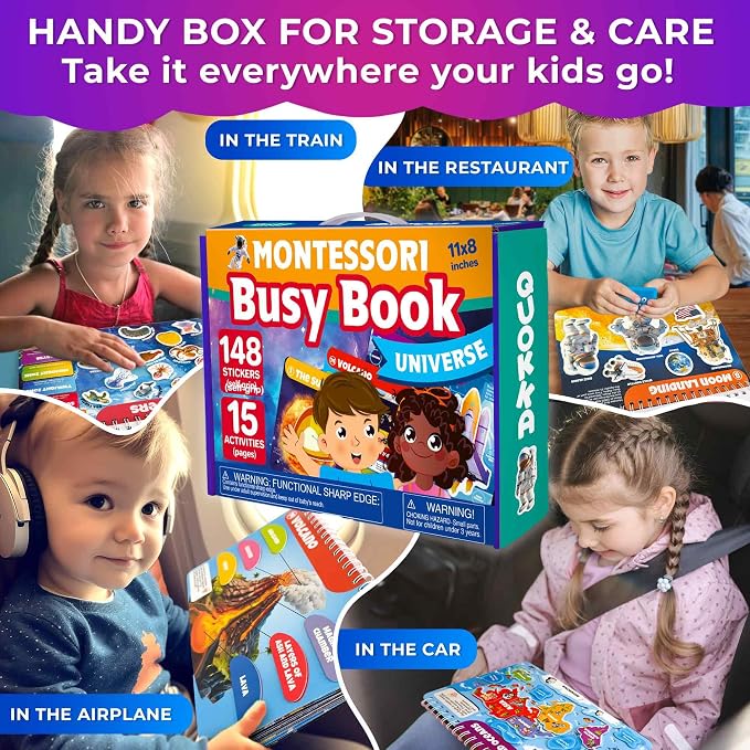 Montessori Busy Book for Kids Ages 4-8 — My Preschool Toddler Busy Book 3-5 - Image 5