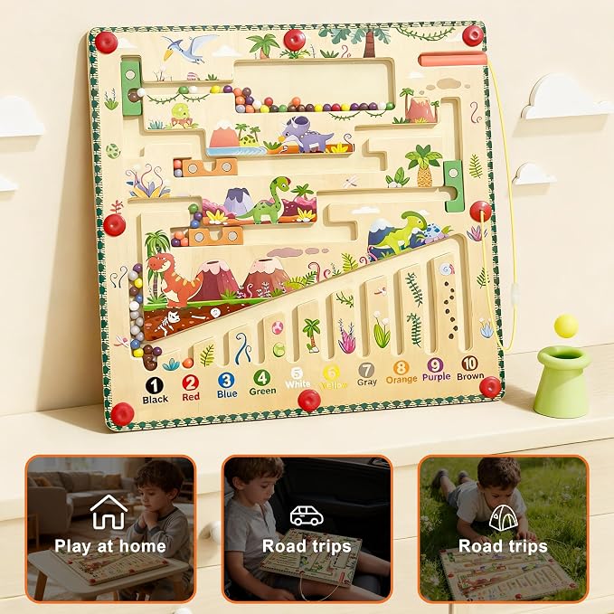 Magnetic Maze for Toddlers 3+, Dinosaur - Image 4