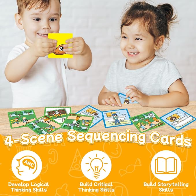 Sequencing Cards,Sequence Board Game for Kids,Story Storytelling,Speech Therapy Toys Materials for Autism,Social Skills,Sentence Building,Educational Classroom Preschool Learning Activities - Image 7