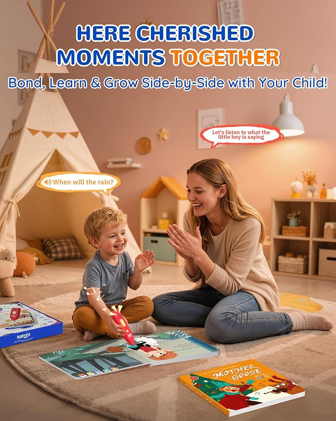 KOKODI Talking Books, 2Pcs Nursery Rhyme Books Interactive Audio Sound Books, Compatible with KOKODI Talking Pen (Nursery Rhyme Books Only, No Pen) - Image 6