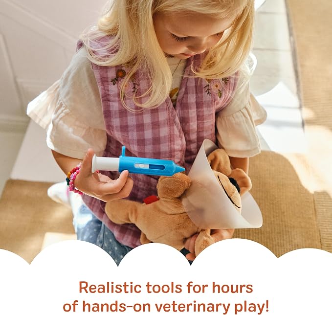 Melissa & Doug Examine and Treat Pet Vet Play Set, 24-Piece Animal Doctor Playset with Dog & Cat Plushies, Pet Doctor Kit & Accessories, Preschool Toys for Girls & Boys Ages 3+ - Image 4