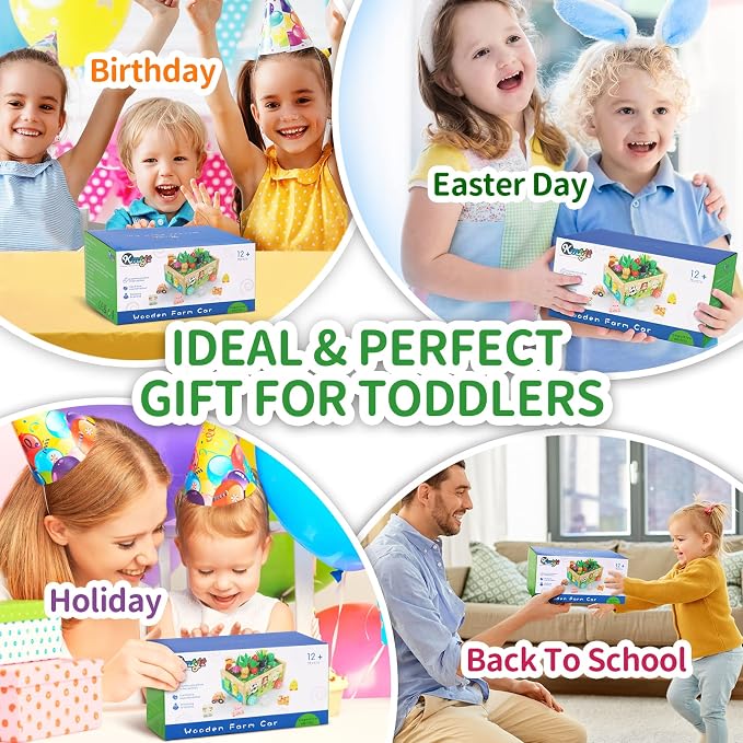 KMTJT Montessori Wooden Toddler Toys for 1 2 3 Years Old Boys Girls Gifts - Image 6