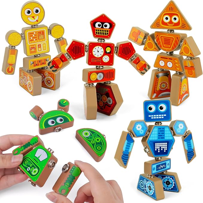 Coogam Snap Together Robot Builders for Toddlers by Coogam