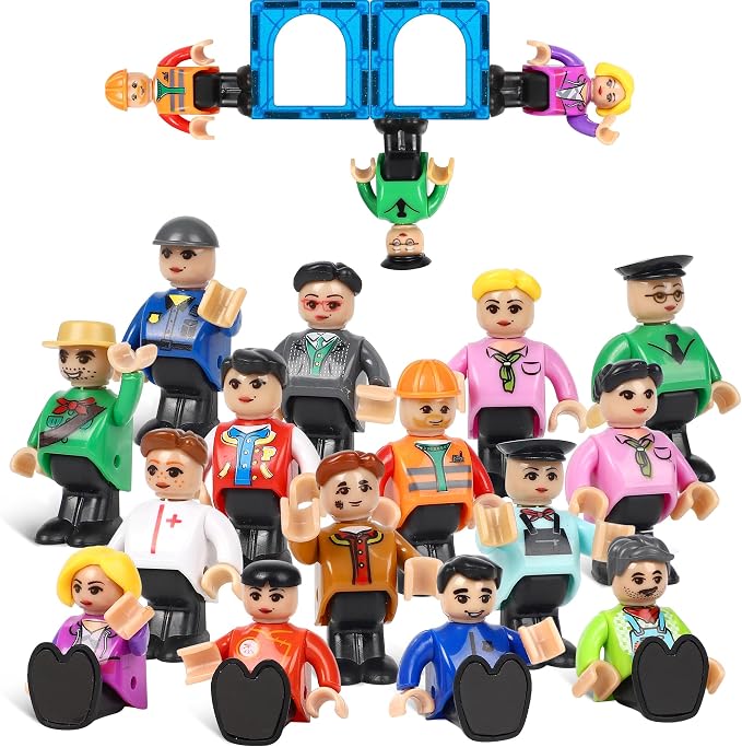 Mruikeny 15 Pieces Magnetic People Figures for Kids Ages 3 4 5 6 7+ Years by Mruikeny