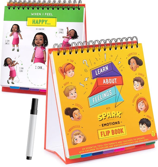 Emotion and Feeling Busy Book for Kids, Calming Corner, ABA Therapy Materials, Emotion Charts, Autism Homeschooling ADHD Tool, Social Emotional Learning by SPARKINNOVATIONS