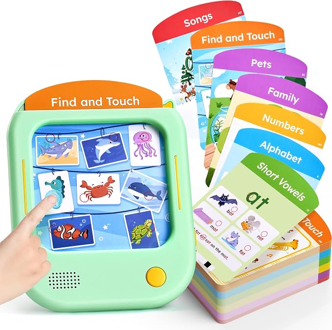 JoyCat Kids Learning Tablet, Learn to Read 156 Pages Talking Flash Cards by JOYCAT