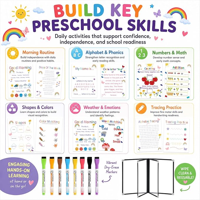 Hushee 31 Pcs Homeschool Morning Menu Kit for Toddler Kindergarten - Image 3
