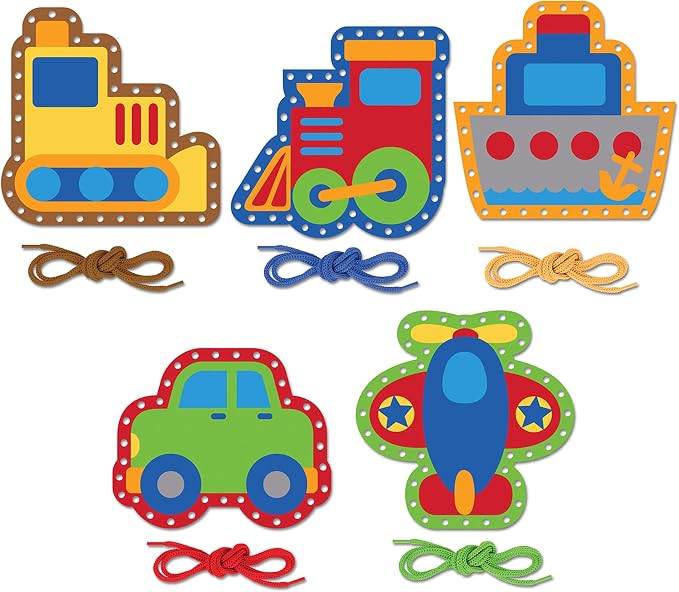 Stephen Joseph Lacing Cards, Transportation by StephenJoseph