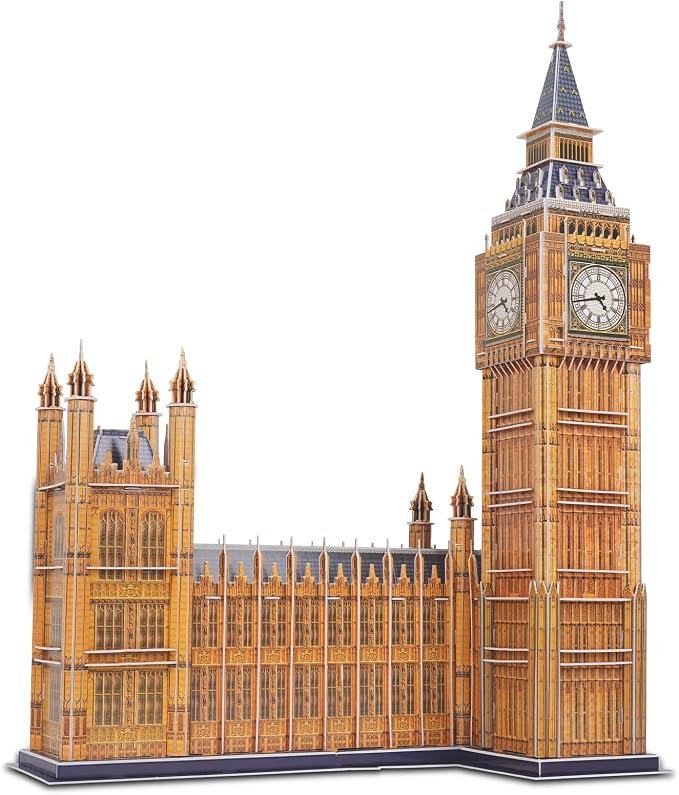 3D Puzzles for Adults & Kids, London Big Ben City Architecture Building Model Kit, 3-D Puzzle DIY Craft Kits STEM Educational Family Assembly Toys Gifts for Boys Girls 10-12-14 Home Decor, 190 Pieces by Hallisun