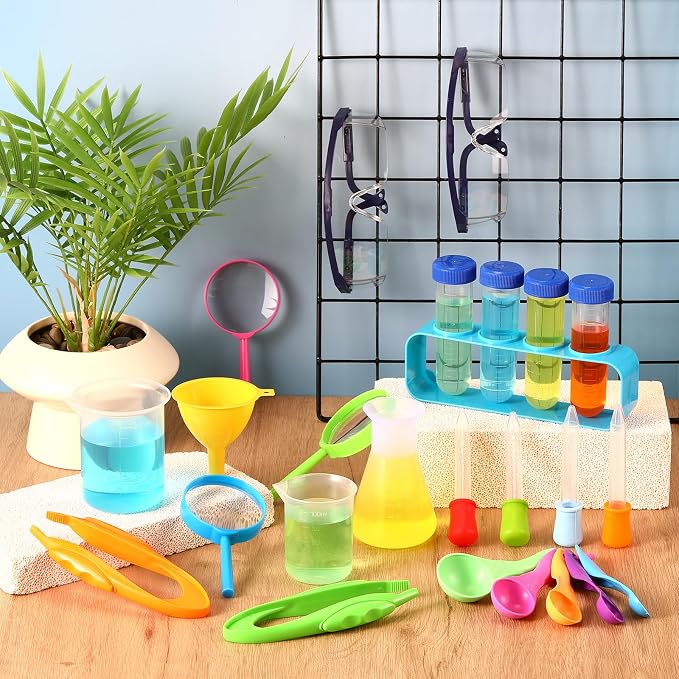 Copkim 39 Pcs Science Kits for Kids Educational Lab Science Experiments Early Learning Set Include Beakers and Test Tubes Droppers for Boys and Girls Birthday Party Gift - Image 3