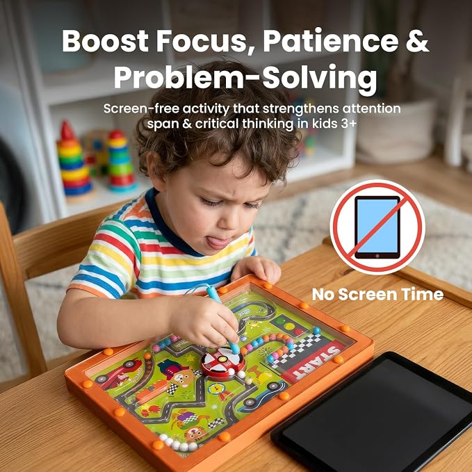 2 in 1 Magnetic Maze Board, Montessori Learning Toy for Kids 3 4 5 6 7 - Image 5