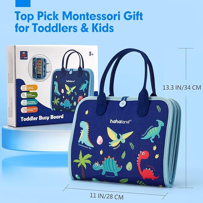 hahaland Montessori Busy Board for Toddlers, Preschool Learning Activities - Image 8