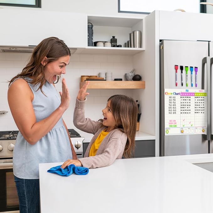 Magnetic Chore Chart for Kids Multiple Kids - Dry & Erase Board for Family - Image 8