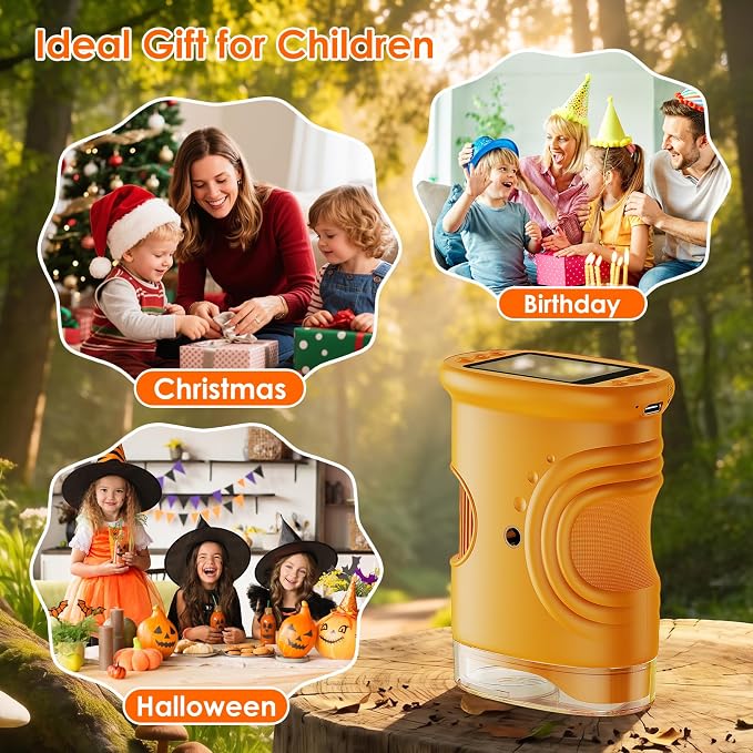 4K 1000X Handheld Digital Microscope for Kids with 2.0" IPS Screen(Yellow) - Image 7