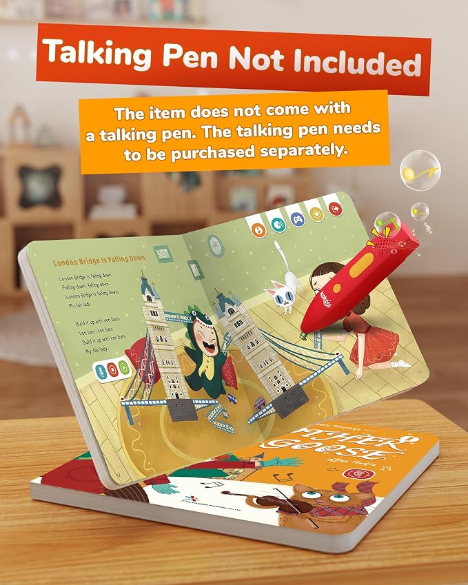 KOKODI Talking Books, 2Pcs Nursery Rhyme Books Interactive Audio Sound Books, Compatible with KOKODI Talking Pen (Nursery Rhyme Books Only, No Pen) - Image 2