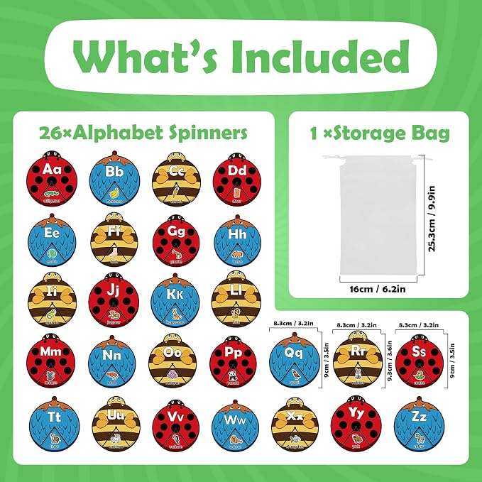 Kasfalci Alphabet Cards, Alphabet Learning Toys, ABC Learning for Toddlers, Letter Matching Game, Sight Words, Kindergarten Preschool Learning Activities, Montessori Educational Toy for Kids - Image 6