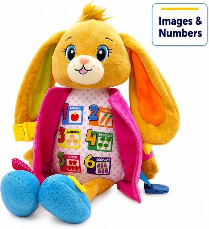 June Garden 16" Dressy Friends Bunnie - Educational Stuffed Plush Doll for Kids and Toddlers 2 Years and Up - Montessori Soft Toy Doll - Image 5