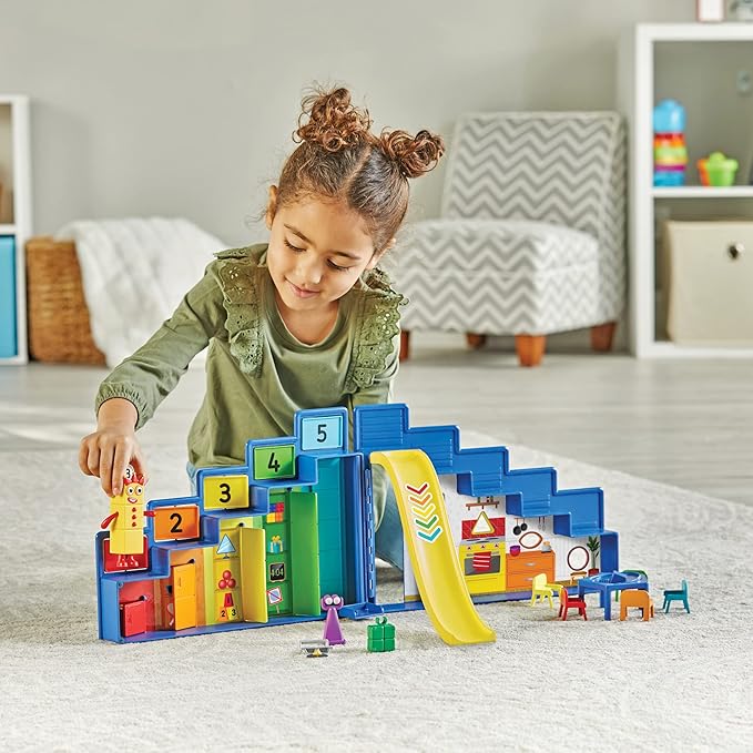 hand2mind Step Squad Mission Headquarters Playset - TV Show Action Figure Playset with 11 Accessories, Counting and Number Toys, for Toddlers and Kids Ages 3, 4, 5, 6, 7