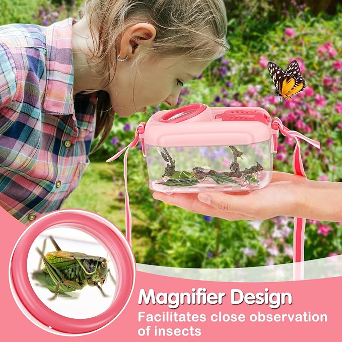 2 Sets Bug Catcher for Kids, Bug Catching Kit Gifts with Butterfly Net Toys - Image 2