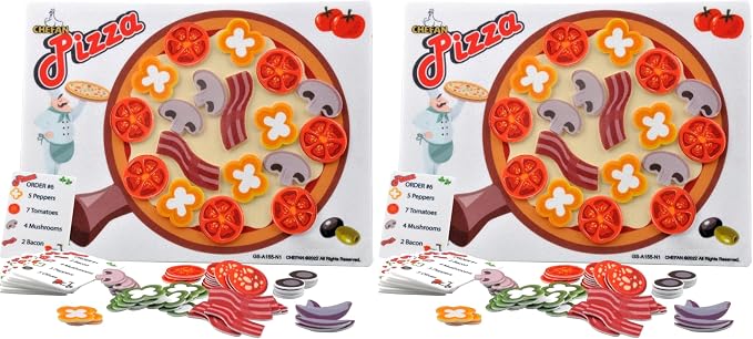 CHEFAN Pizza Counting Toddler Toys, Toddler Number Learning Toys, Preschool Math Games, Manipulatives for Preschool (Pack of 2) by CHEFAN