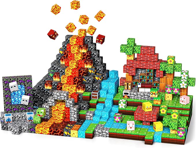 200PCS Magnetic Blocks, Magnetic Building Blocks Cubes Tiles for Kid by Unknown