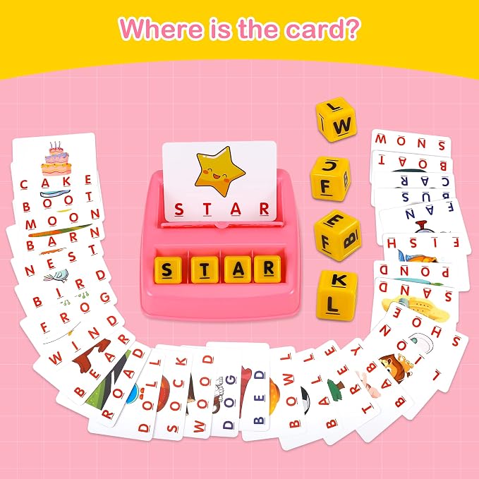 Fenikso Matching Letter Game, Alphabet Spelling & Reading Words, Objects & Color Recognition, Early Learning Educational Toy for Preschooler & Kindergarten Kids Over 3-8 Years Old, Best Gifts - Image 5