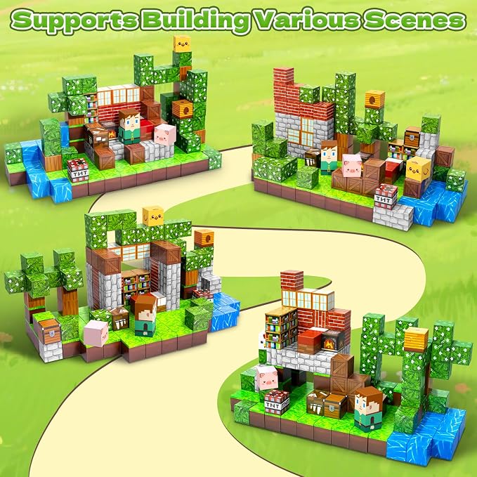 150PCS Magnetic Blocks - 0.8" Magnetic Building Blocks for Kids - Image 4
