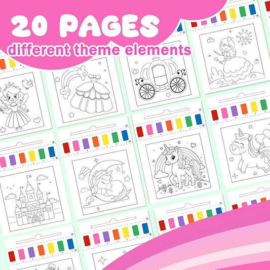 AGGKKY 3 Pack Paint with Water Coloring Books for Kids Toddlers Painting Book Kits Arts and Crafts for Kids Travel Activities Birthday Christmas Stocking Stuffers Toy Gift (Princess+Mermaid+Dino)
