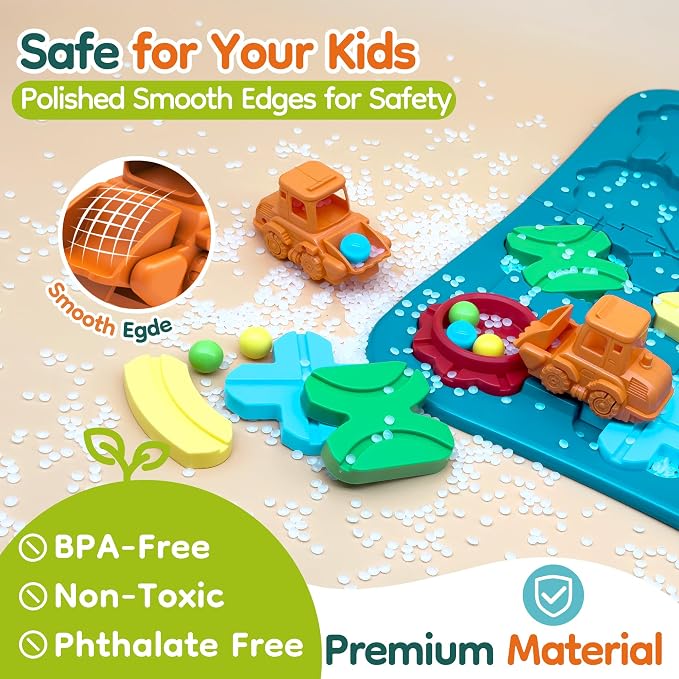 Bonitoto STEM Board Game Logical Road Builder Maze Toy for Kids Ages 3-8 - Image 6
