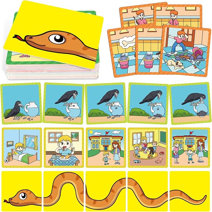 Sequencing Cards,Sequence Board Game for Kids,Story Storytelling,Speech Therapy Toys Materials for Autism,Social Skills,Sentence Building,Educational Classroom Preschool Learning Activities by Unknown