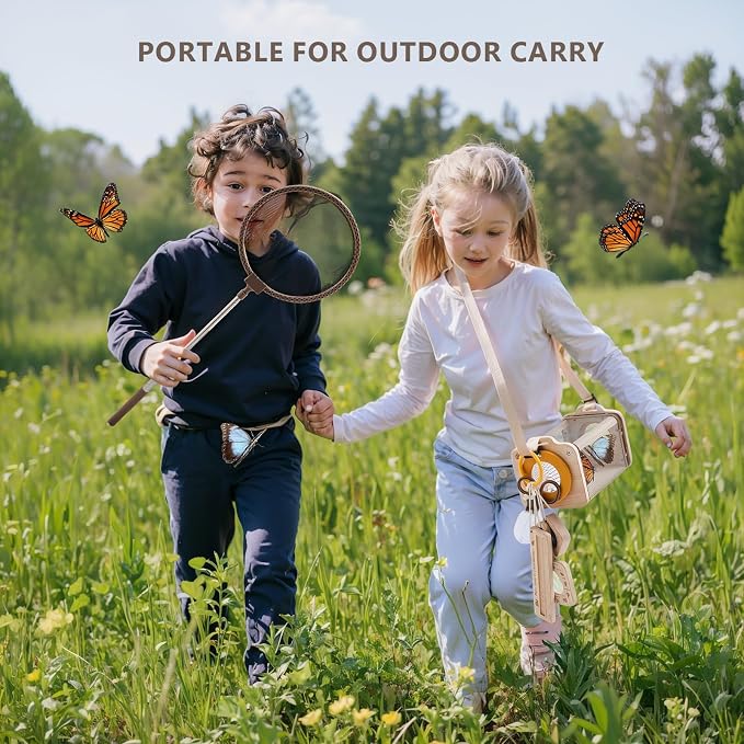 Montessori Wooden Bug Catcher Kit for Kids - 8-in-1 Outdoor Explorer Set with Habitat, Net & Magnifying Glass STEM Learning Toys for Ages 3-8 Nature Gift for Boys & Girls - Image 5
