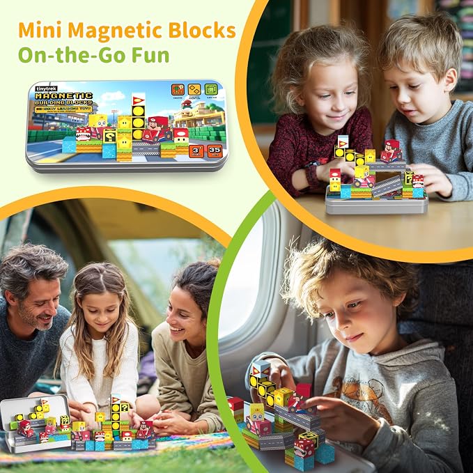35PCS STEM Educational Mini Magnetic Building Blocks for Kids Ages 3-8 - Image 6