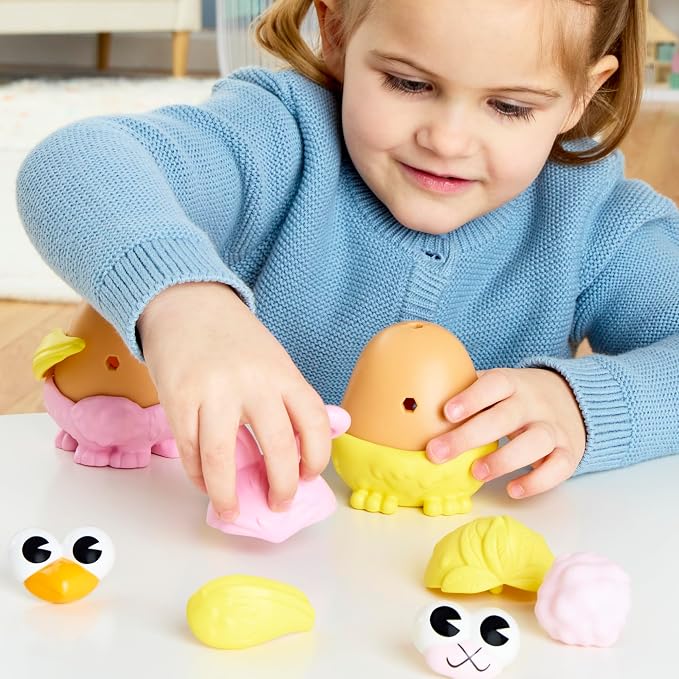 Potato Head Bunny & Chick Tots with 12 Mix and Match Pieces, Two 3-Inch Potato Bodies with 10 Accessories, Preschool Toys for Girls and Boys 2+ – Easter Basket Stuffers - Image 6