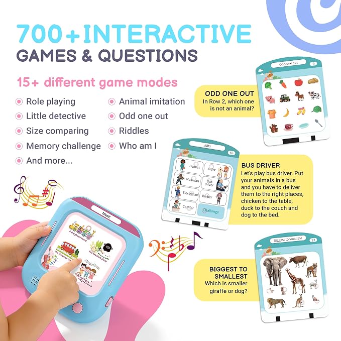 QuTZ Talking Flash Cards, Phonics Flash Cards, Learn to Read with 246 Pages, 29+ Themes, 1200+ Words & Fun Facts, 700+ Interactive Games, Toddler Learning Toys for 2-6 Year Old, 272 Pages - Image 3