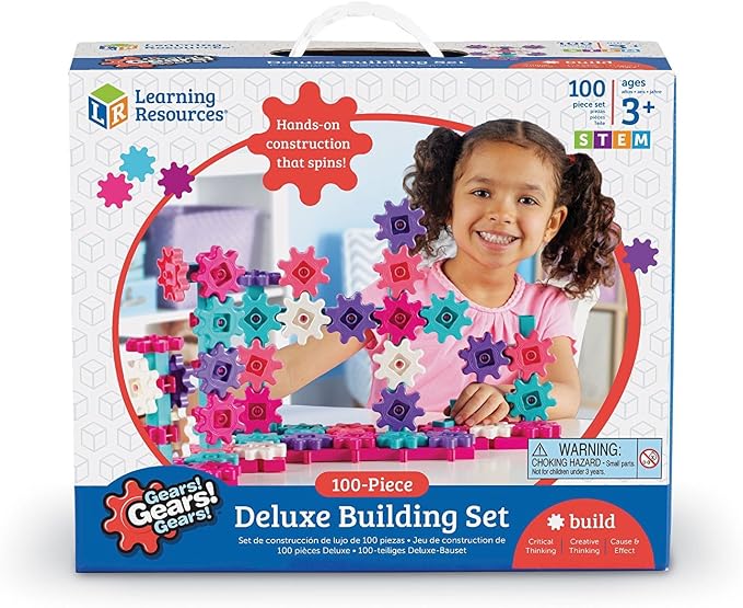Learning Resources Gears Deluxe Building Set, Pink - Image 6