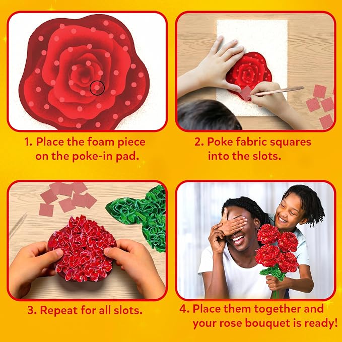 Skillmatics Poke-in Art – Rose Bouquet, Wood Craft Kit, Gift for Kids - Image 4