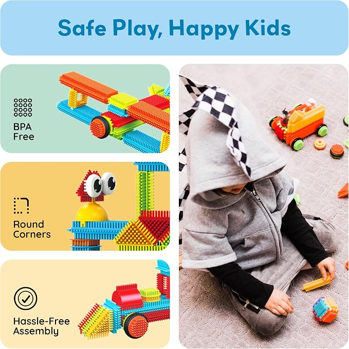 PicassoTiles Toys 112 Piece Hedgehog Blocks STEM Building Tiles Set Construction Learning Toy Stacking Interlock Block, Creativity Beyond Imagination, Inspirational, Recreational, Educational PTB112 - Image 6
