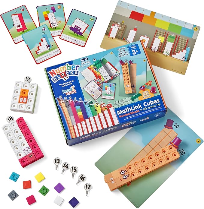 hand2mind MathLink Cubes Numberblocks 11-20 Activity Set, Ages 3+ by hand2mind