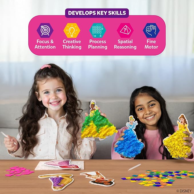 Skillmatics Poke-in Art – Disney Princesses, Wood Craft Kit, Gift for Kids - Image 5