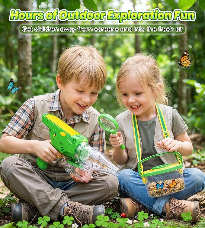 Bug Catcher for Kids Age 3-12, Bug Vacuum Catching Kit with Bug Collector - Image 2