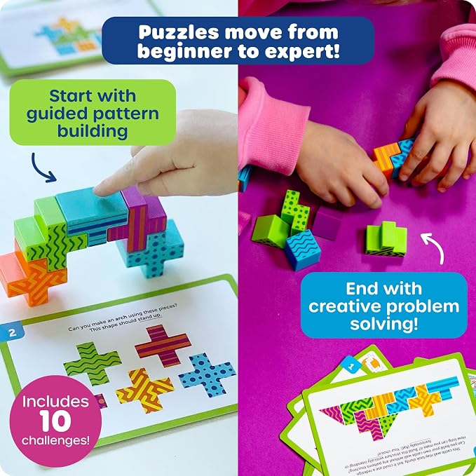 Learning Resources STEM Explorers Brainometry - 3D Puzzle Games for Kids, Kids Travel Games, Brain Teaser Puzzles, Pattern Memory Game, Brain Game Toys, Classroom Toys, 5 Year Old Boy and Girl Gifts - Image 4