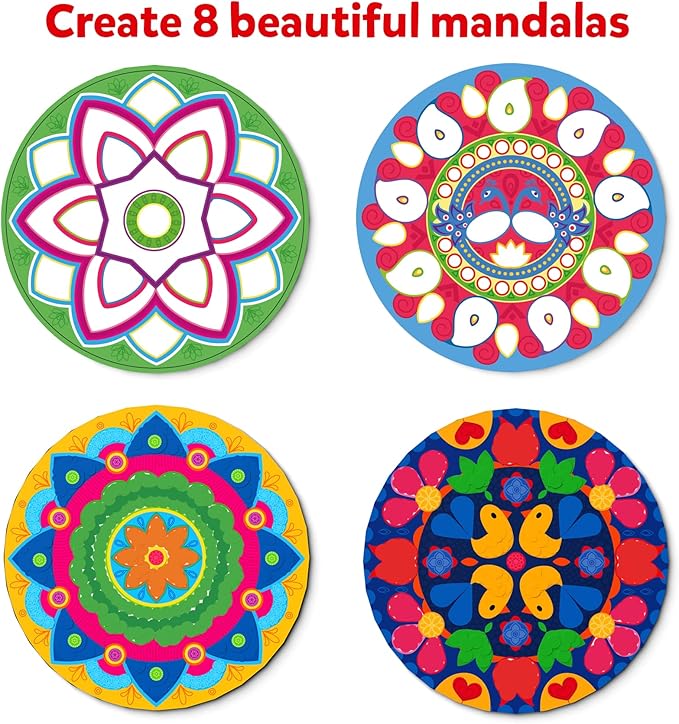 Skillmatics Dot It Sticker - Mandala Art, Mess-Free Fun for Kids, 500+ Stickers, Craft Kits, DIY Scrapbooking Activity, Travel Toys, Gifts for Boys & Girls Ages 3, 4, 5, 6, 7