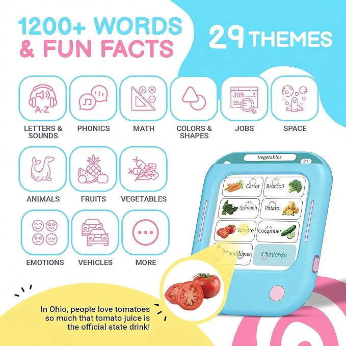 QuTZ Talking Flash Cards, Phonics Flash Cards, Learn to Read with 246 Pages, 29+ Themes, 1200+ Words & Fun Facts, 700+ Interactive Games, Toddler Learning Toys for 2-6 Year Old, 272 Pages - Image 2